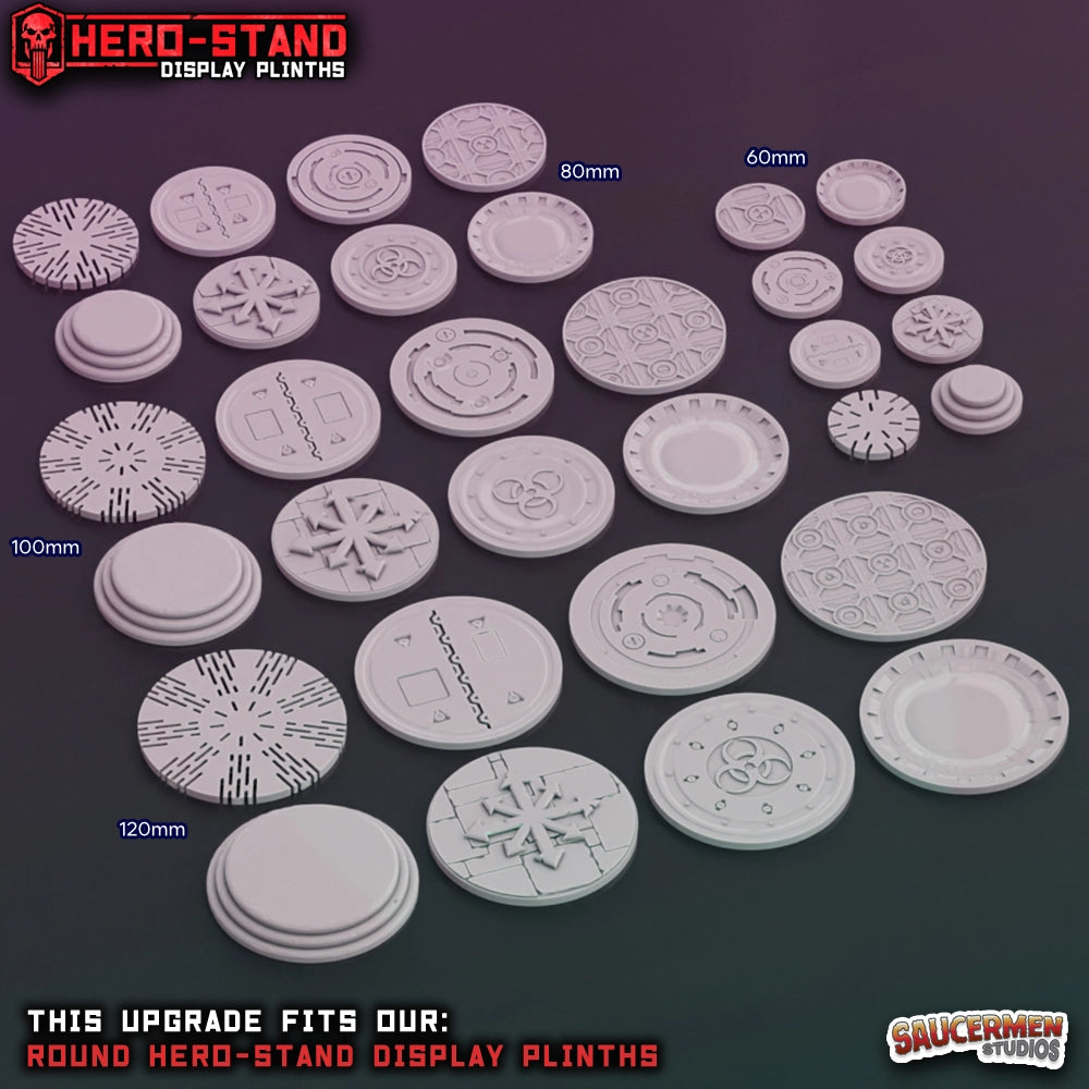 Hero-Stand Upgrade | Floor Insert Upgrade Pack (Round) - Set of 8