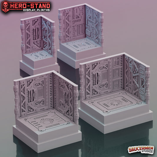 Modular display plinths and diorams for miniatures and wargame squads | Gothic Factory (Square)