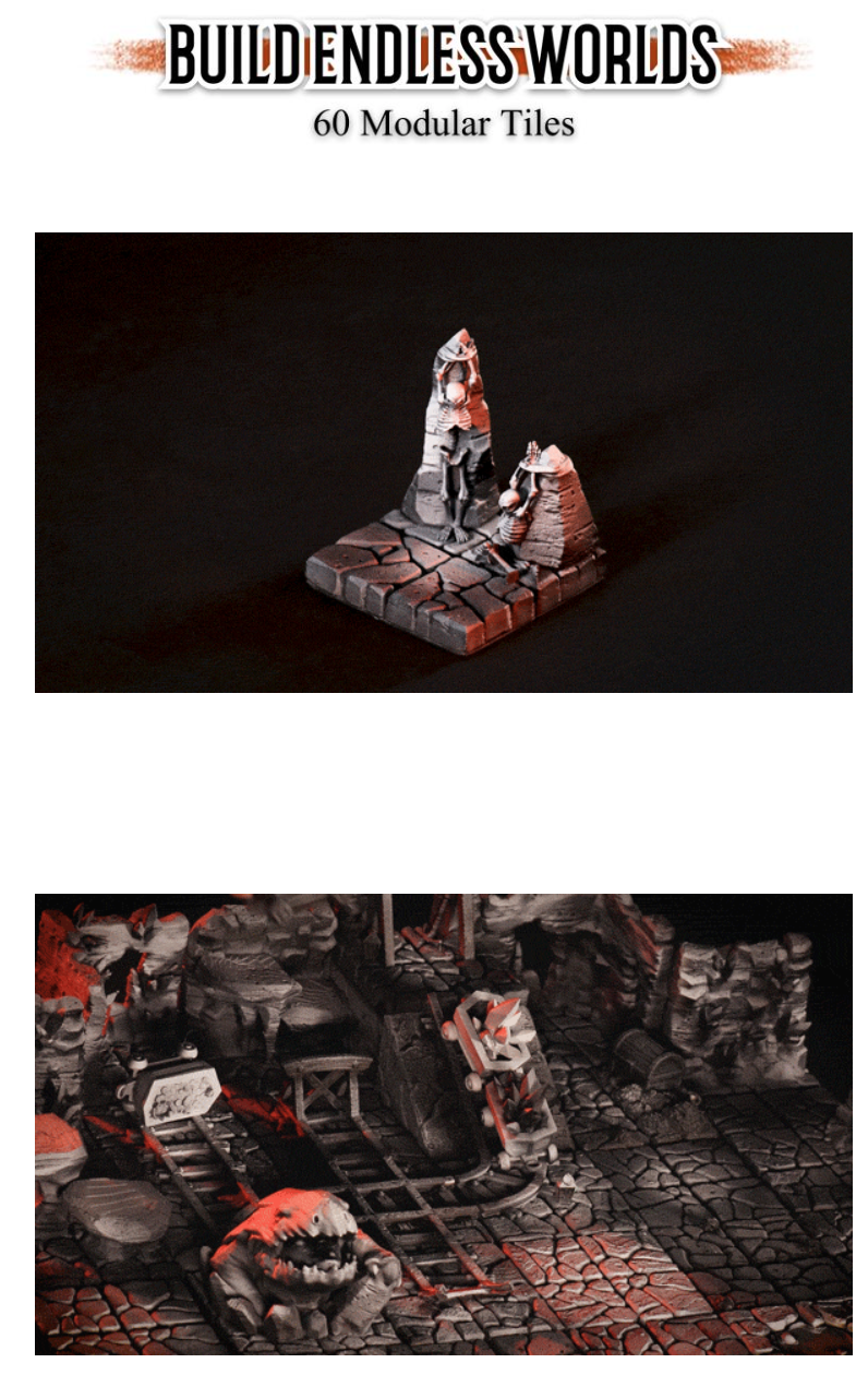 Death x Tiles - Modular Dungeon Terrain - Caves & Caverns | Starter Set