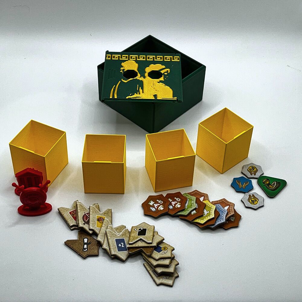 7 WONDERS DUEL + EXPANSIONS (PANTHEON AND AGORA) 3D PRINTABLE INSERTS / ORGANIZER ALL-IN