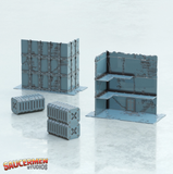 40K Tournament Terrain – Fractured Concrete Buildings- 34 piece set
