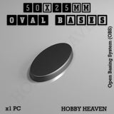 50x25mm Oval Textured Bases