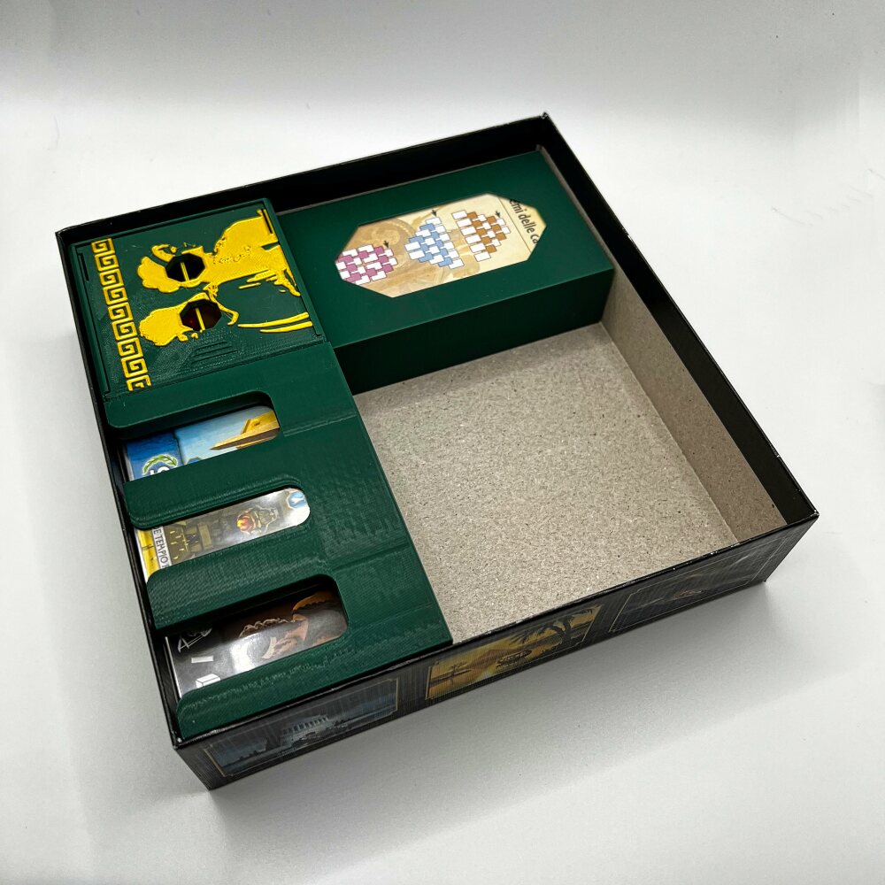 7 WONDERS DUEL + EXPANSIONS (PANTHEON AND AGORA) 3D PRINTABLE INSERTS / ORGANIZER ALL-IN