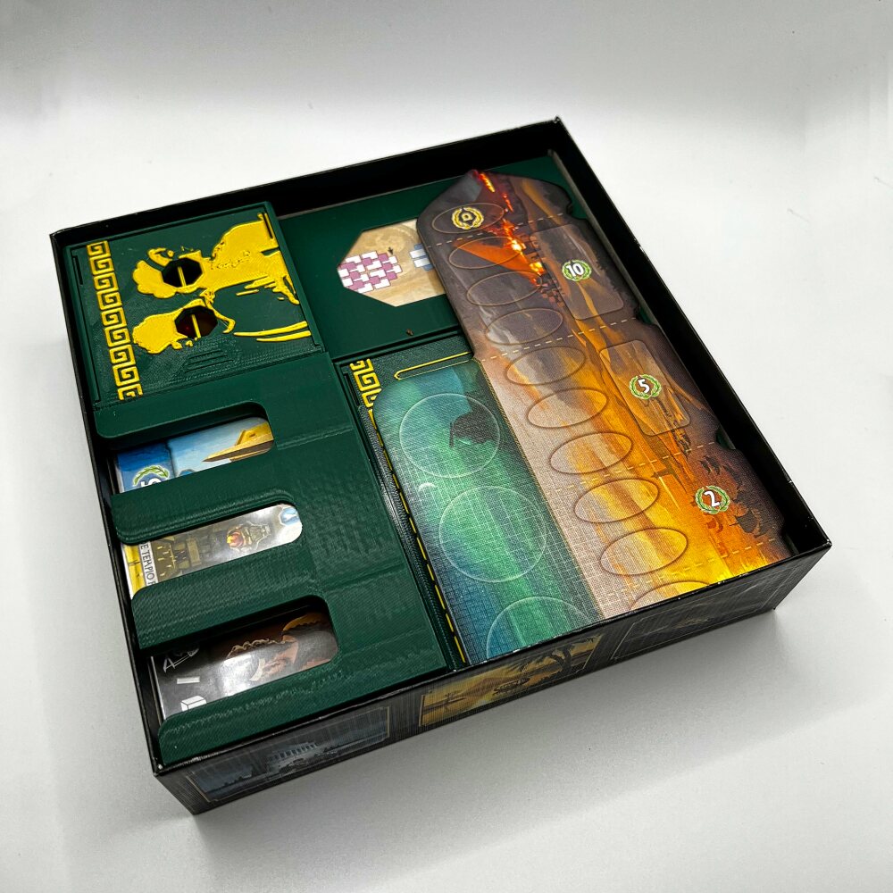 7 WONDERS DUEL + EXPANSIONS (PANTHEON AND AGORA) 3D PRINTABLE INSERTS / ORGANIZER ALL-IN