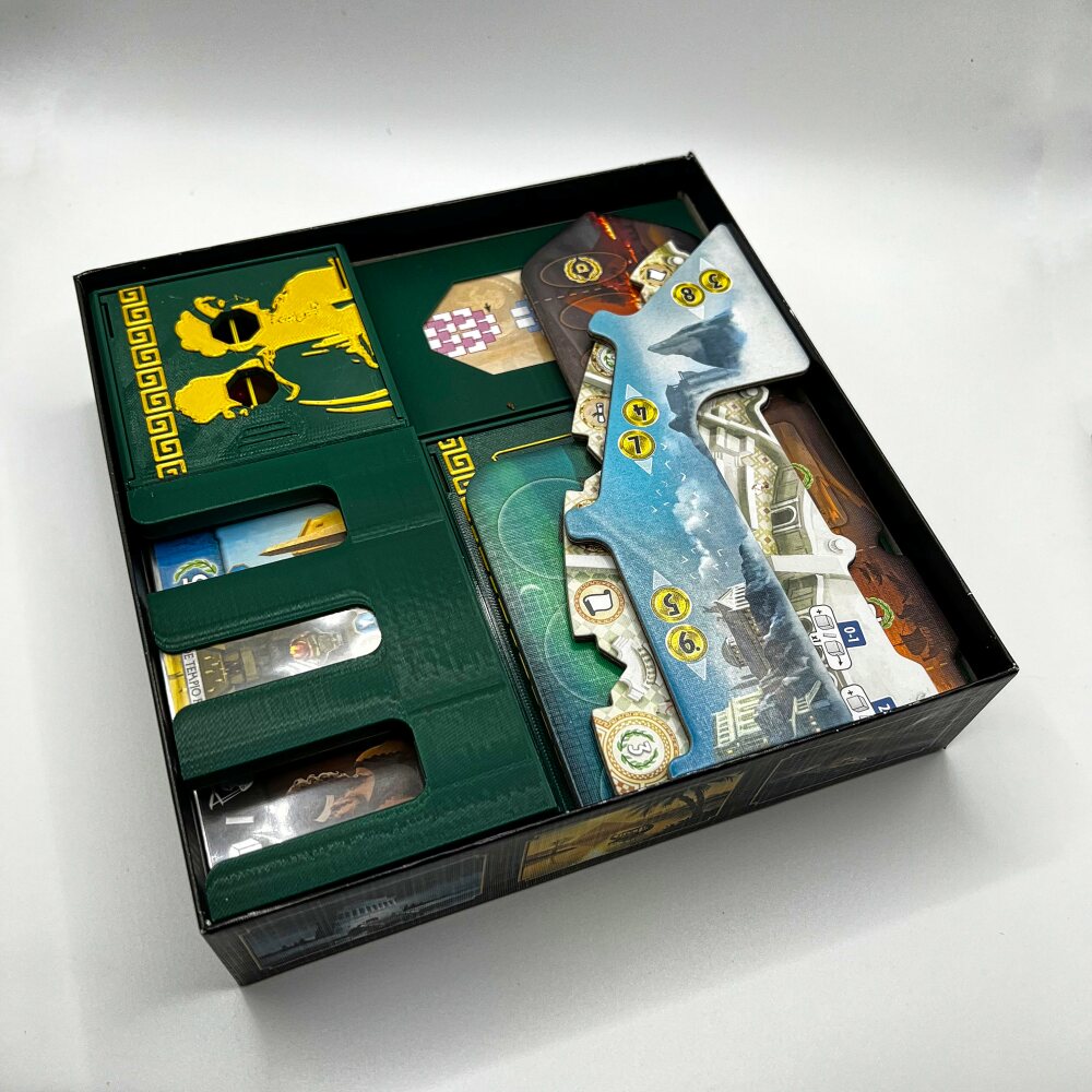 7 WONDERS DUEL + EXPANSIONS (PANTHEON AND AGORA) 3D PRINTABLE INSERTS / ORGANIZER ALL-IN