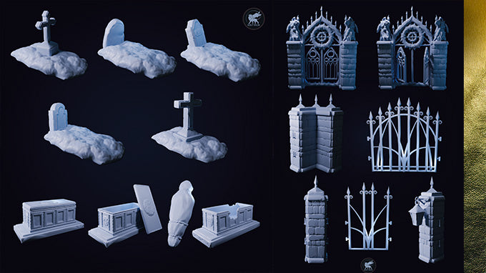 Cemetery of Perdition - Cemetery bundle for D&D/RPG/Wargames