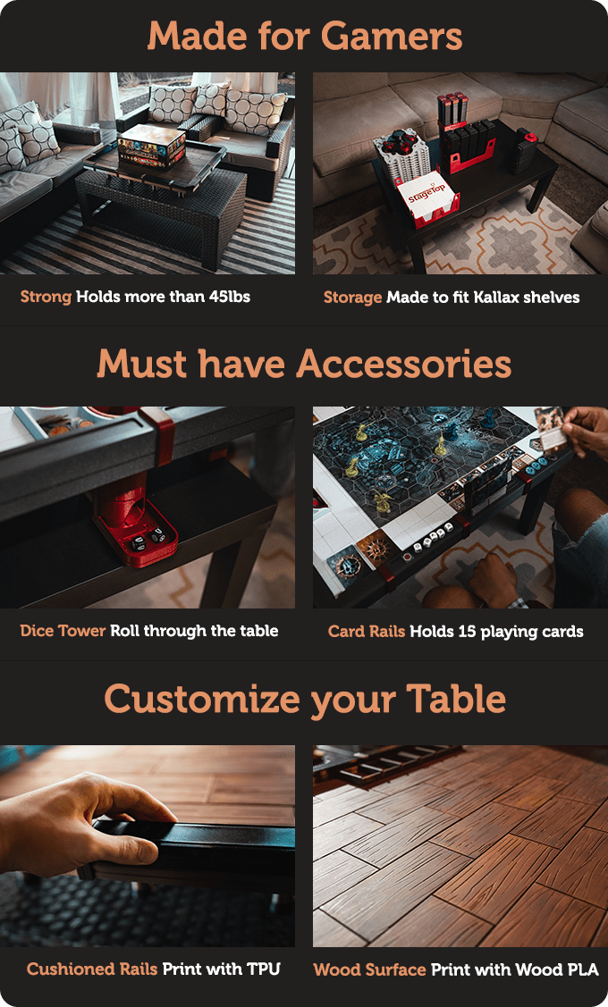 StageTop - Custom 3D Printed Modular Gaming Table for Epic Sessions