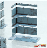 40K Tournament Terrain – Fractured Concrete Buildings- 34 piece set