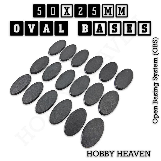 50x25mm Oval Textured Bases