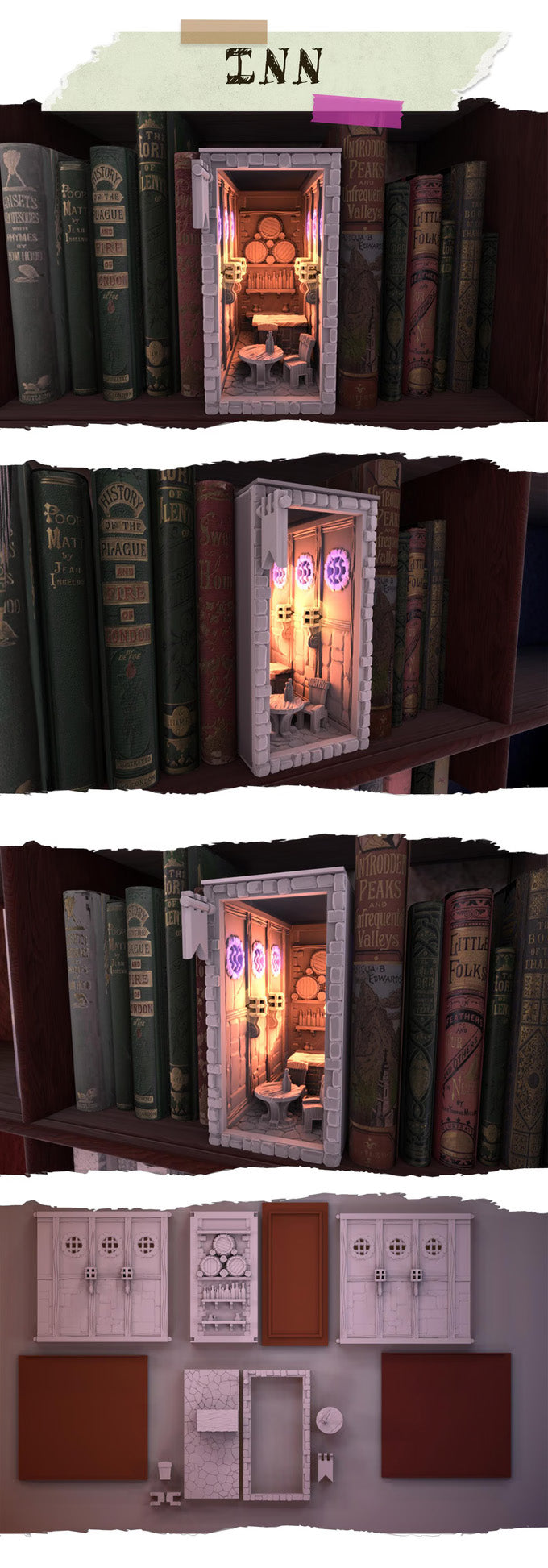 The Scenic Library 3D - Thematic Bookknooks