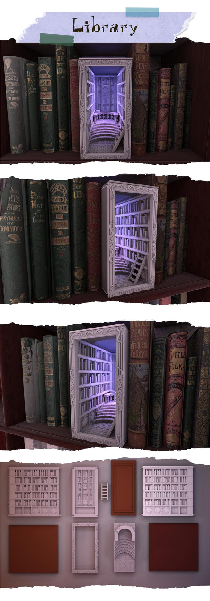 The Scenic Library 3D - Thematic Bookknooks