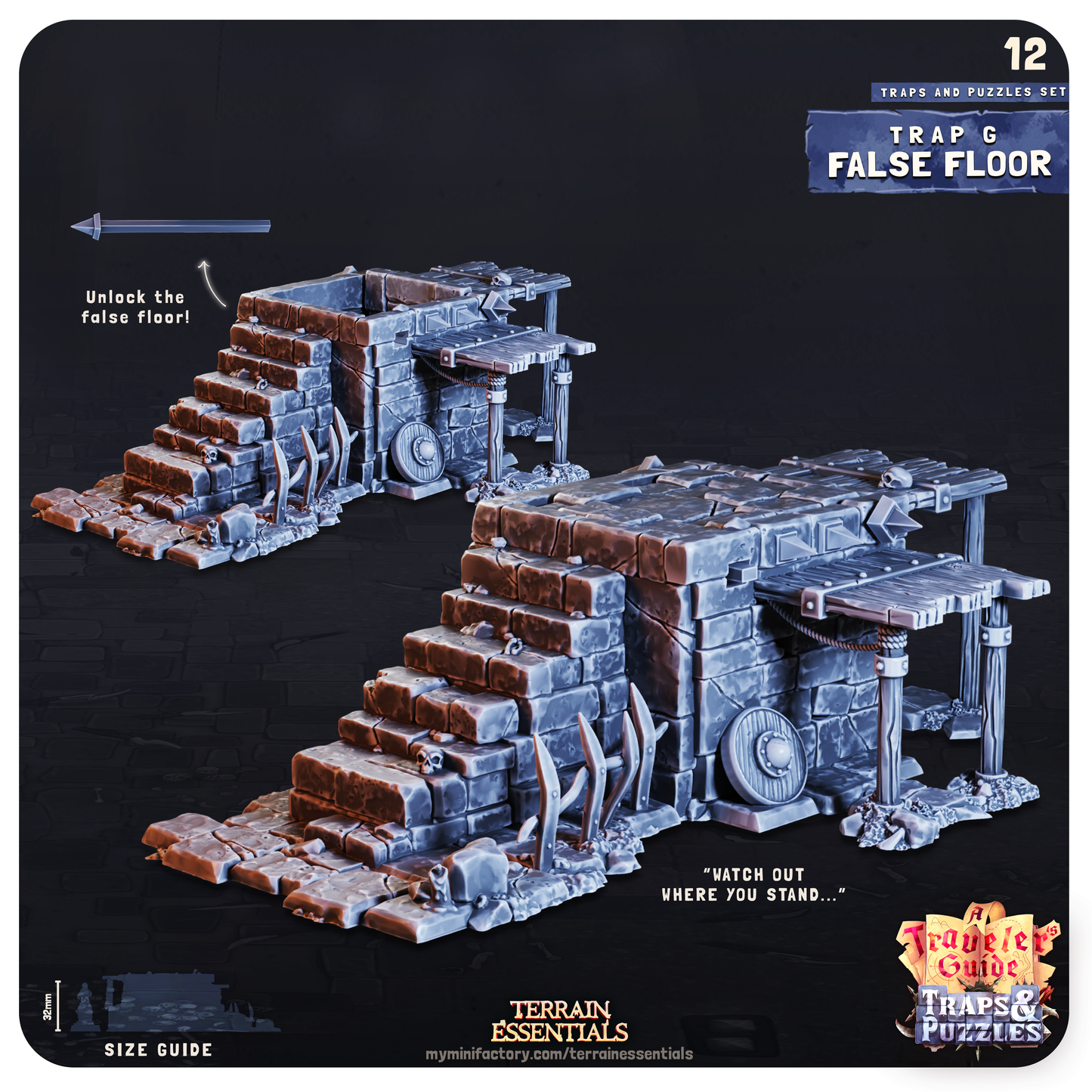 Traps and Puzzles Terrain Set | High-Quality Terrain for Tabletop Adventures