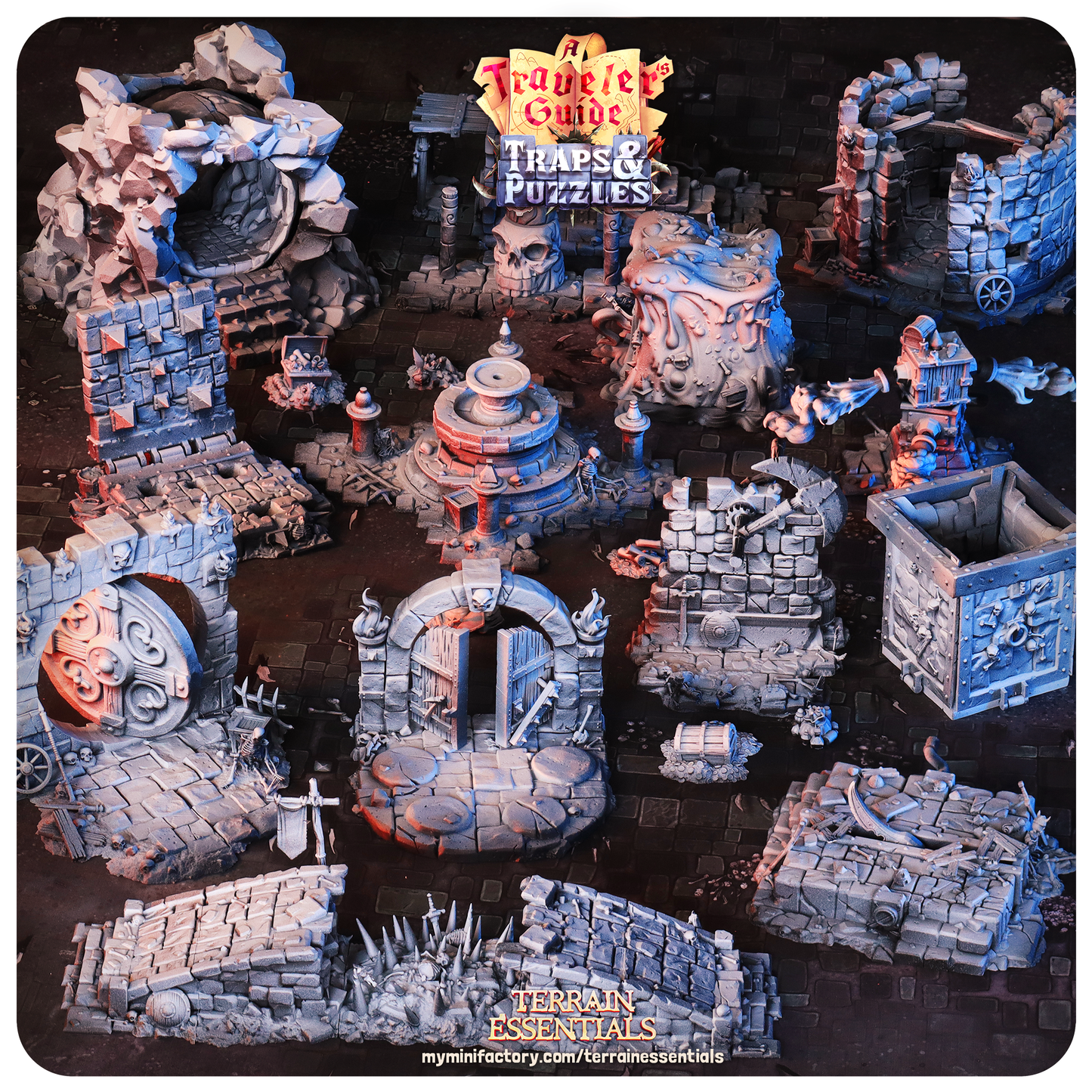 Traps and Puzzles Terrain Set | High-Quality Terrain for Tabletop Adventures