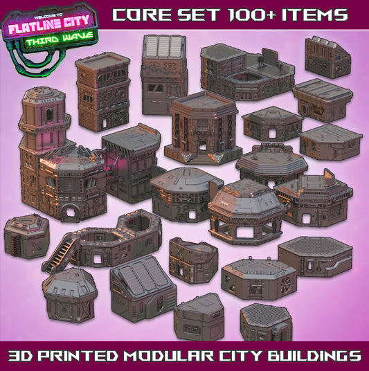 Flatline City Third Wave - The Ultimate Modular City | Core Set - 100+ pieces