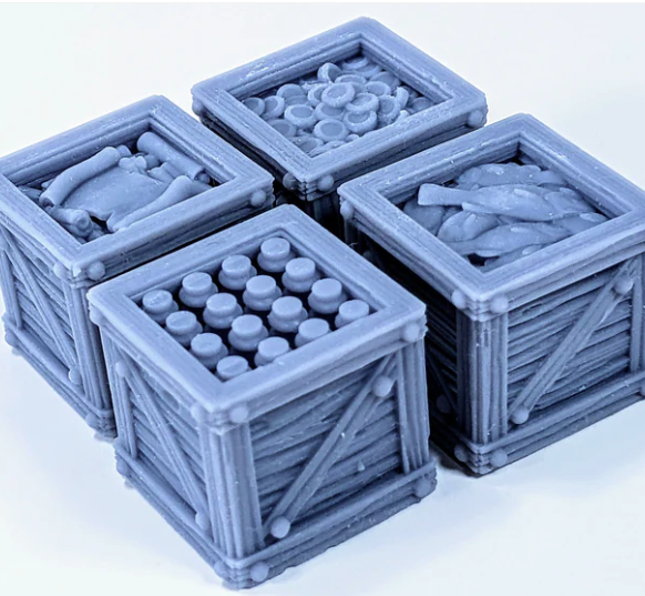 Wooden Crates - Scatter Terrain Fantasy D&D Dungeons and Dragons - Wargaming Scenery