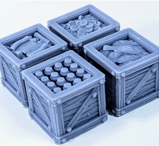 Wooden Crates - Scatter Terrain Fantasy D&amp;D Dungeons and Dragons - Wargaming Scenery