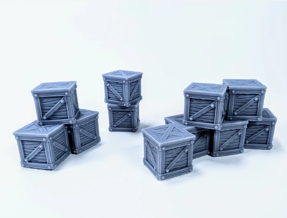 Wooden Crates - Scatter Terrain Fantasy D&D Dungeons and Dragons - Wargaming Scenery