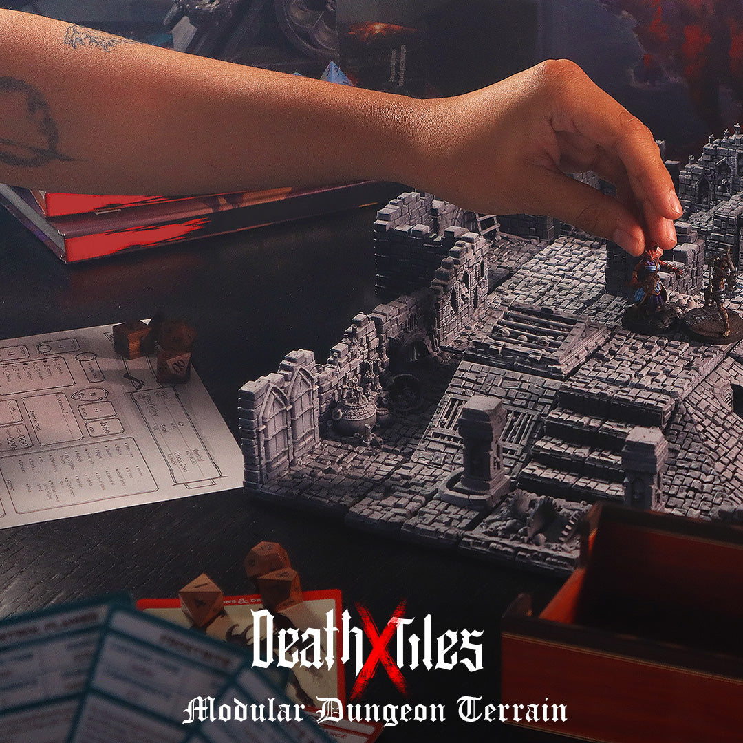 Death x Tiles - Modular Dungeon Terrain - Caves & Caverns | Starter Set