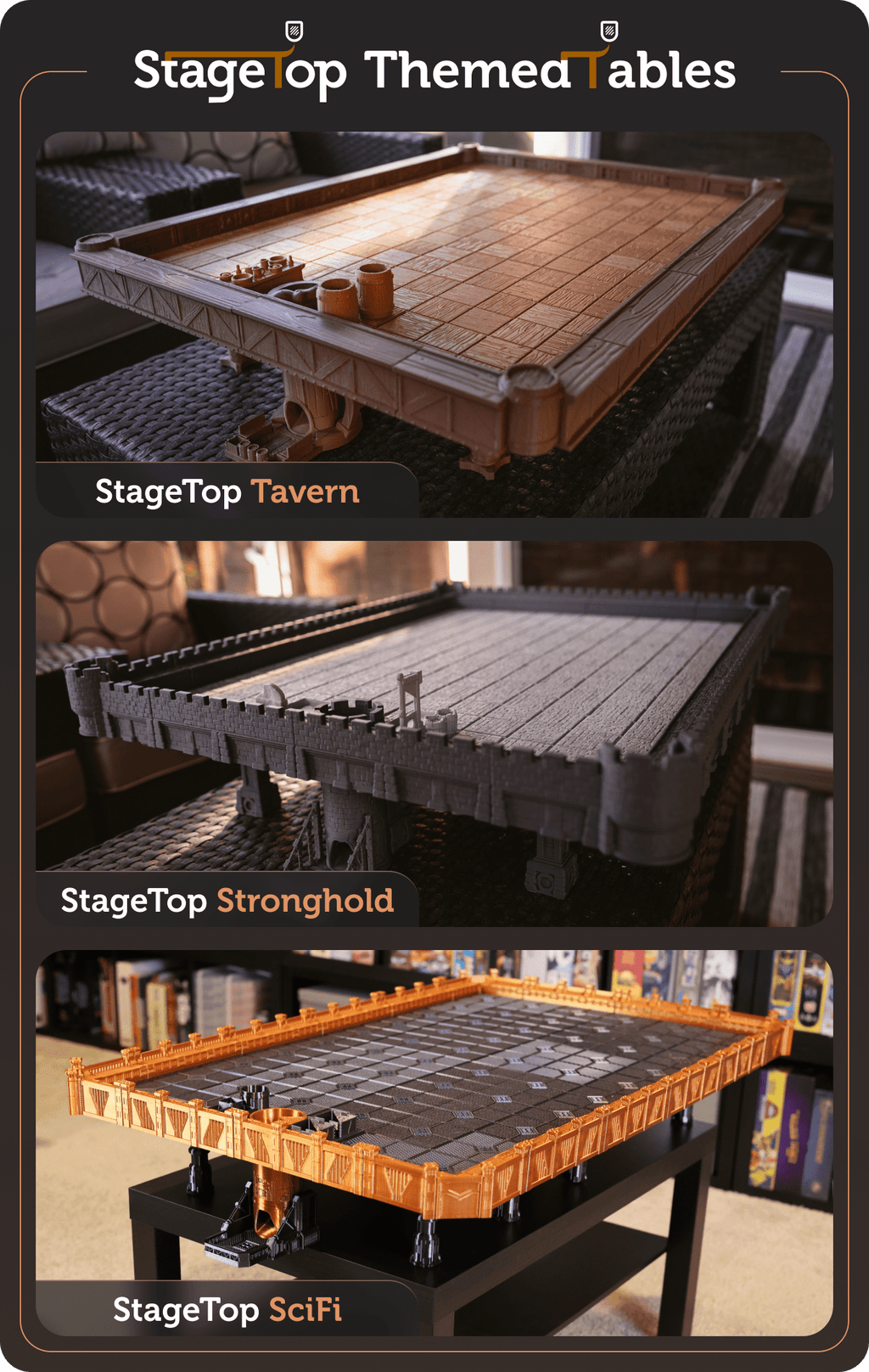 StageTop - Custom 3D Printed Modular Gaming Table for Epic Sessions
