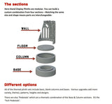Modular display plinths and diorams for miniatures and wargame squads | Gothic Ruins (Square)