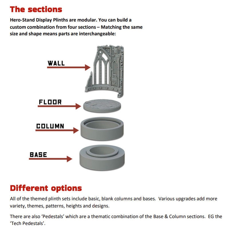 Modular display plinths and diorams for miniatures and wargame squads | Hidden Cult