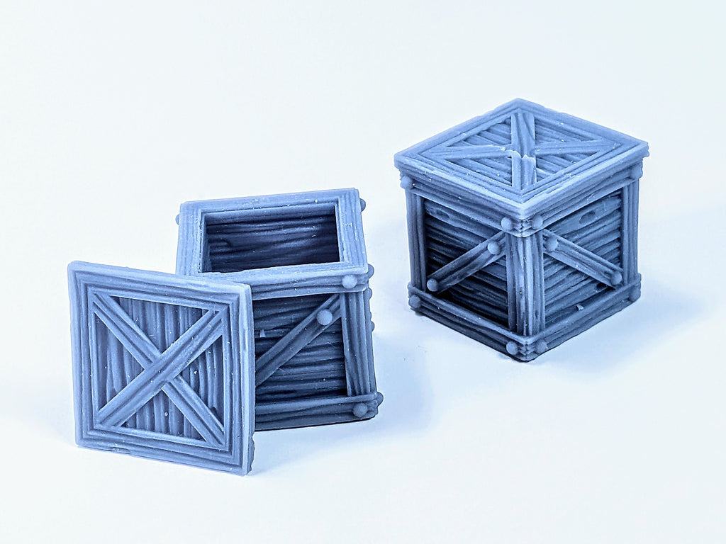 Wooden Crates Set - Scatter Terrain Fantasy D&D Dungeons and Dragons - Wargaming Scenery