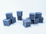 Wooden Crates Set - Scatter Terrain Fantasy D&D Dungeons and Dragons - Wargaming Scenery