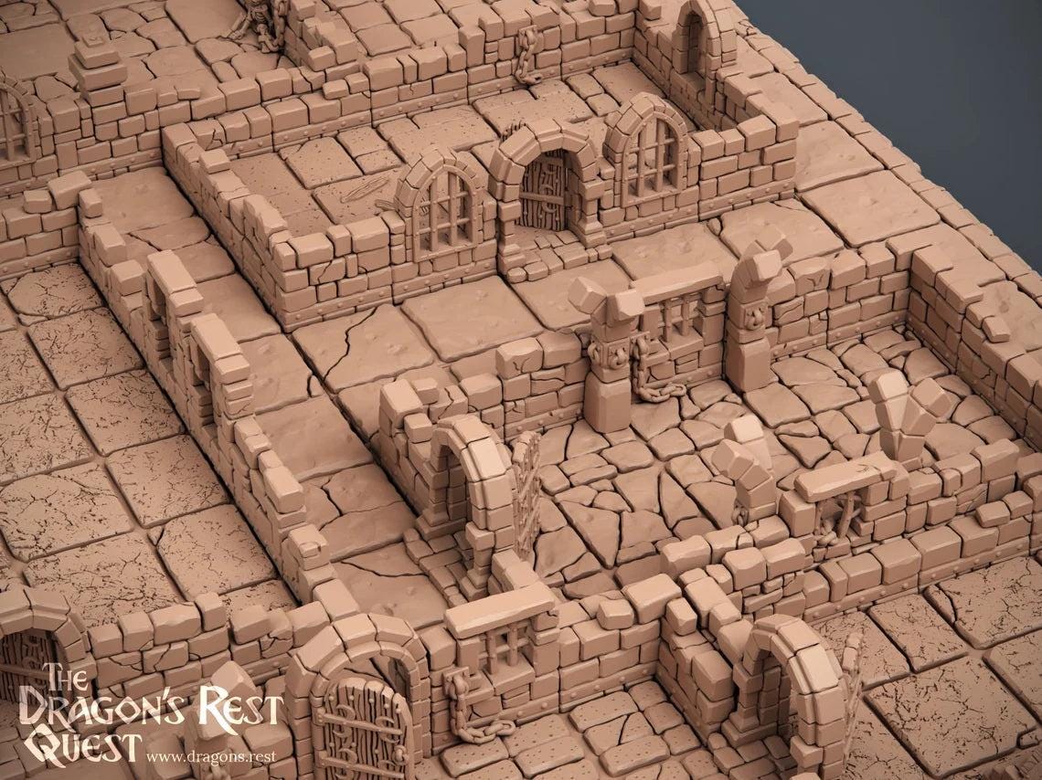 3D Game Board for Heroquest | Modular Fantasy Dungeon Board