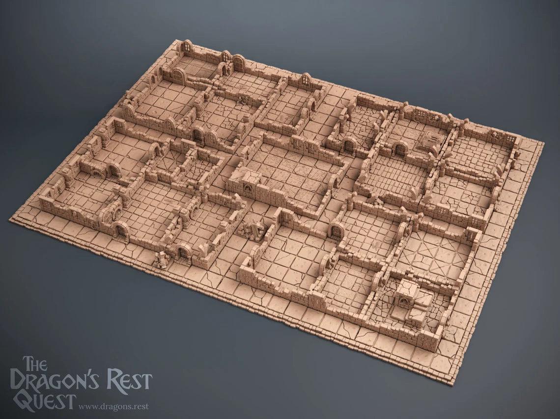 3D Game Board for Heroquest | Modular Fantasy Dungeon Board