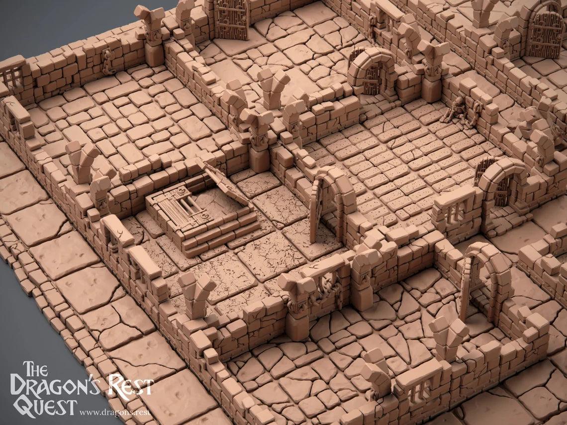 3D Game Board for Heroquest | Modular Fantasy Dungeon Board