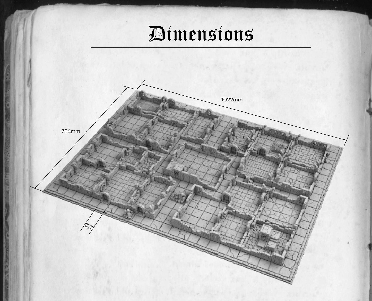 3D Game Board for Heroquest | Modular Fantasy Dungeon Board