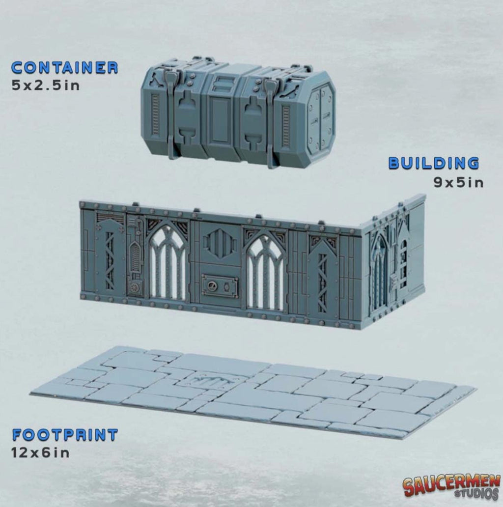 WTC Compatible 28mm Cargo Containers For Warhammer 40k Terrain – Unpainted Scenery By BB-Velo