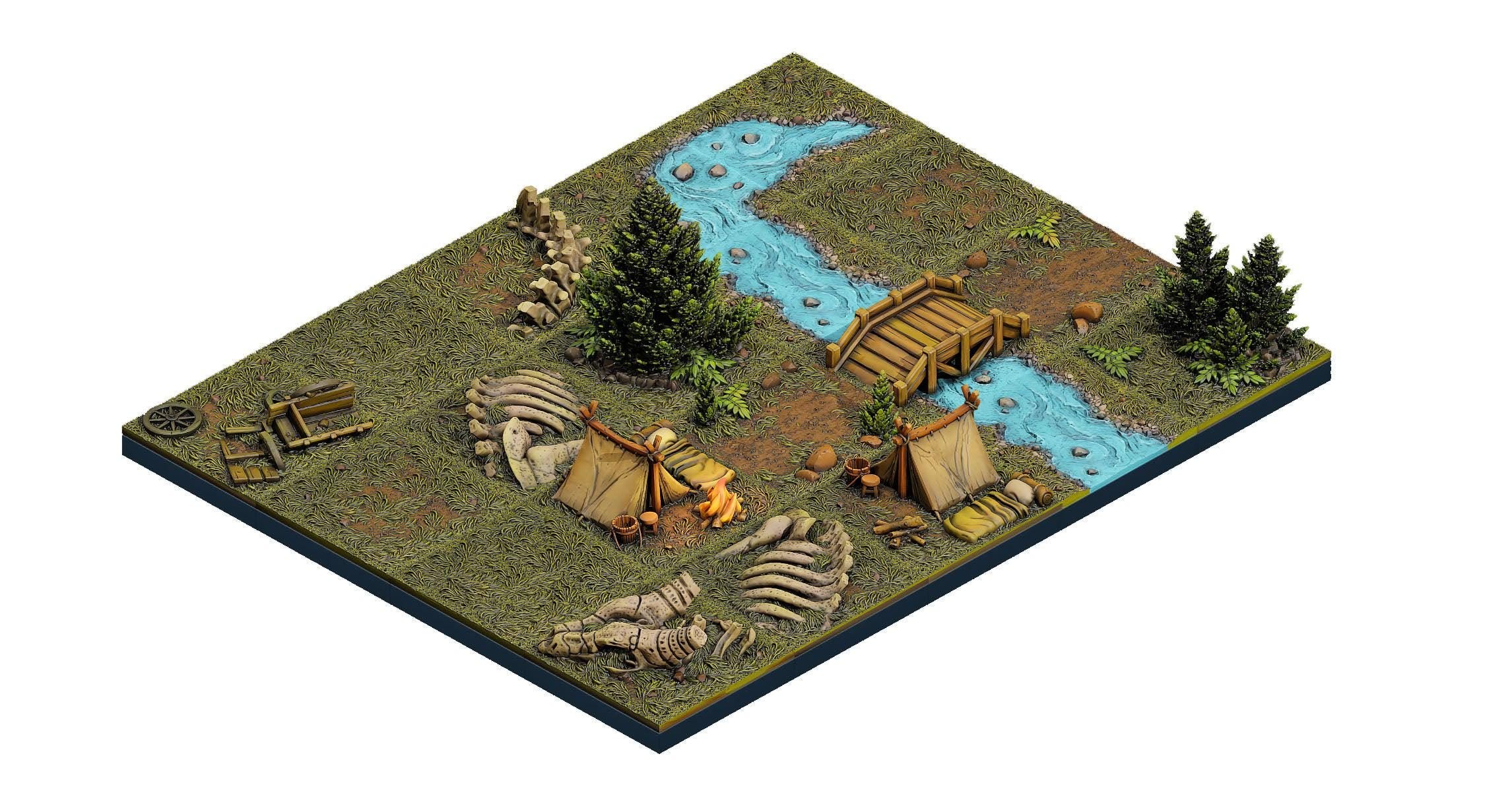 Dungeon Blocks XL: Majestic Highlands Terrain Set - RPG Tabletop Gamin