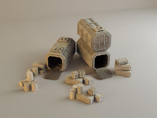 Munitorum Not Armoured Containers for Tabletop Wargaming Terrain