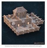 DarkMyth Village Core Set – Modular Fantasy Terrain for Wargaming & RPGs, Over 90 Components, Customizable Towns, Castles, Battlefields