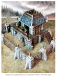 DarkMyth Village Core Set – Modular Fantasy Terrain for Wargaming & RPGs, Over 90 Components, Customizable Towns, Castles, Battlefields