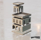 Middle Eastern Buildings Scaled for Wargaming | Modular Terrain Set with Arched Doorways & Rooftop Terraces for Tabletop Gaming