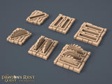 HeroQuest Trap Set: Tabletop RPG Scatter Terrain - Spike, Fire, and More