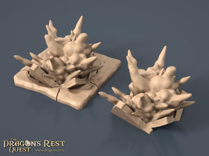 HeroQuest Trap Set: Tabletop RPG Scatter Terrain - Spike, Fire, and More