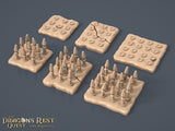 HeroQuest Trap Set: Tabletop RPG Scatter Terrain - Spike, Fire, and More