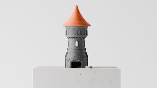 Medieval Dice Tower: Gothic Stonework, Removable Roof, RPG Gaming