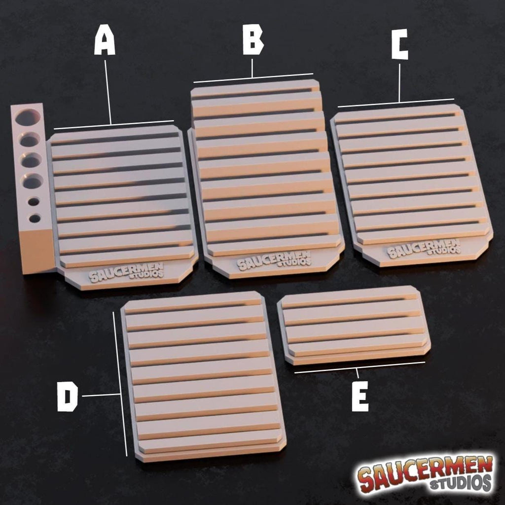 Texture & Practice Palette Holding Racks with Brush Holder