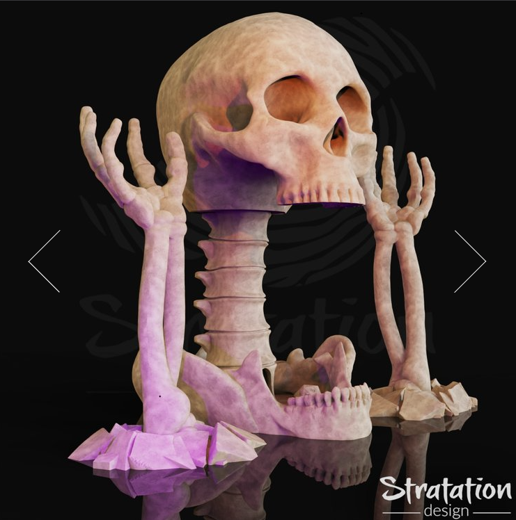 Spooky Skeletal Dice Tower