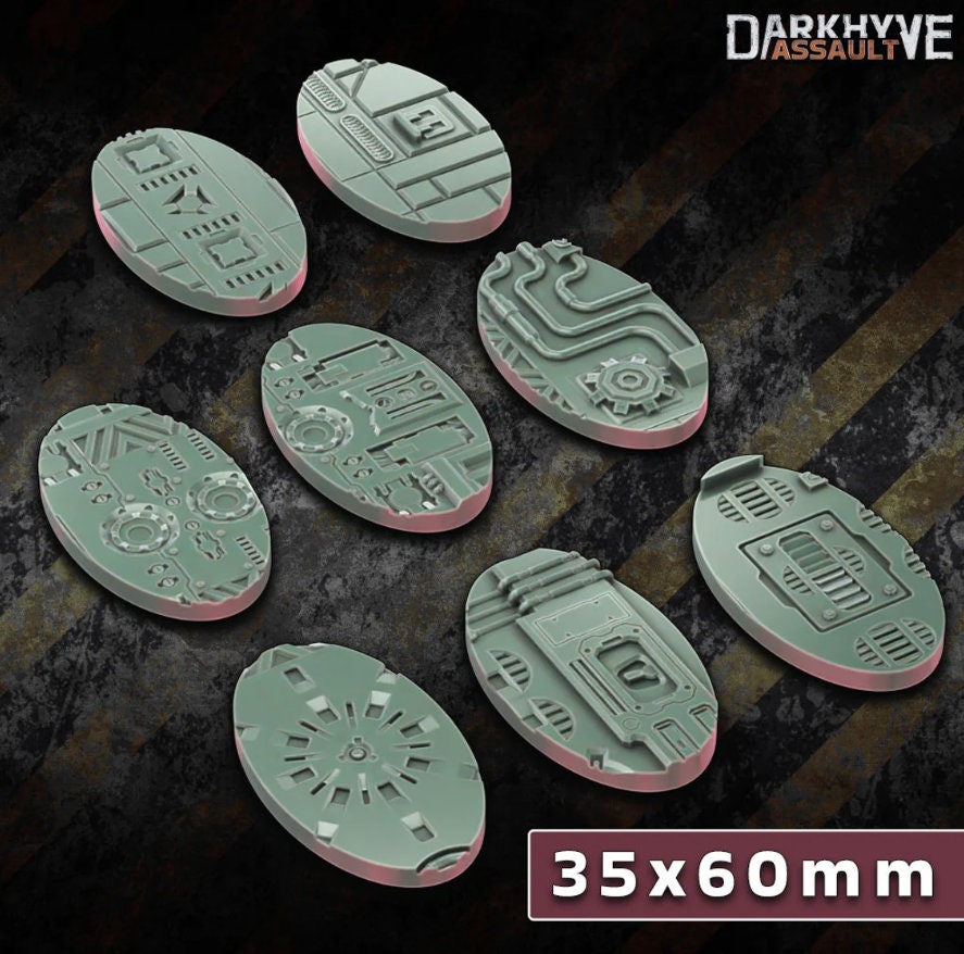 DarkHyve Assault - Sci-Fi Cavalry Bases: 35x60mm